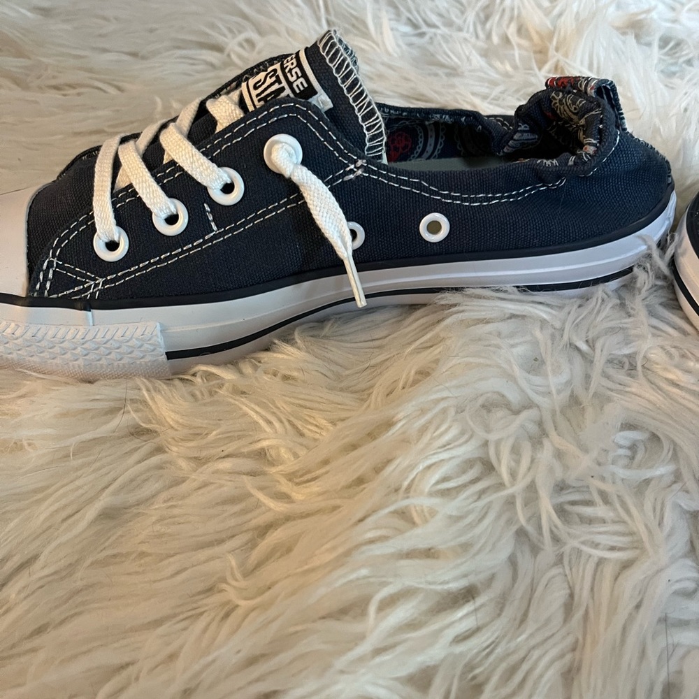 🆕 WOMEN'S CONVERSE CHUCK TAYLOR SHORELINE SNEAKERS WITH STRETCHY SCRUNCH BACK - Picture 4 of 6